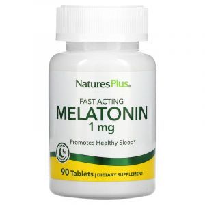 Мелатонин, Melatonin, Nature's Plus, быстродействующий, 1 мг, 90 таблеток
