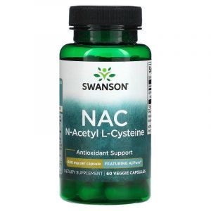 N-ацетил-L-цистеин, NAC, Swanson, 600 мг, 60 растительных капсул