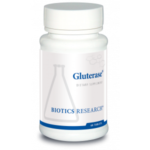 Поддержка пищеварения для людей с непереносимостью глютена, Gluterase, Biotics Research, 60 таблеток