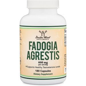 Фадогия, Fadogia Agrestis, Double Wood Supplements, поддержка здорового уровня тестостерона, 600 мг, 180 капсул