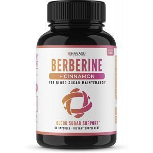 Берберин плюс корица, поддержка уровня сахара в крови, Berberine + Cinnamon, Havasu Nutrition, 60 капсул