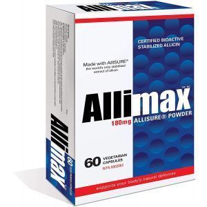 Аллицин в порошке, Allisure, Allimax, биоактивный стабилизированный, 180 мг, 60 вегетарианских капсул
