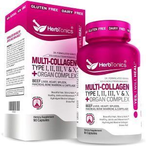 Мульти Коллаген, Multi Collagen, Herbtonics, 90 капсул