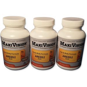 Комплекс для здоровья глаз и тела, Eye & Body Formula Areds 2, MedOp MaxiVision, 3 бутылки по 90 капсул