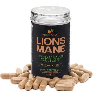 Ежовик гребенчатый, Lion's Mane Mushroom, Noomadic, 500 мг, 60 вегетарианских капсул

