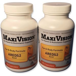 Комплекс для здоровья глаз и тела, Eye & Body Formula Areds 2, MedOp MaxiVision, 2 бутылки по 90 капсул
