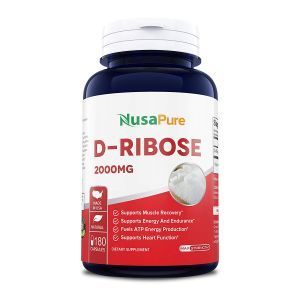 D-Рибоза, D-Ribose, NusaPure, 2000 мг, 180 капсул