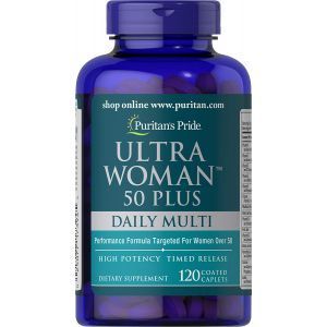 Мультивитамины для женщин старше 50, 50+ Women, Triple Power Chewable Multivitamin, Super Nutrition, 30 таб.