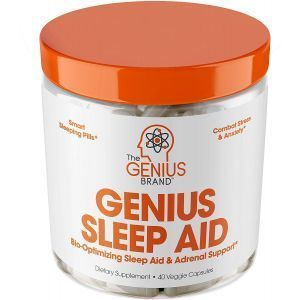 Здоровый сон и поддержка мозга, Genius Sleep AID, Genius, 40 вегетарианских капсул