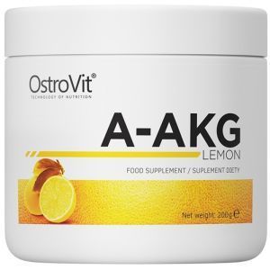 Аргинин альфа-кетоглутарат, A-AKG, OstroVit, вкус лимона,  200 г

