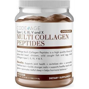 Коллагеновые пептиды, Multi Collagen Peptides, Codeage, порошок, шоколад, 514.8 г