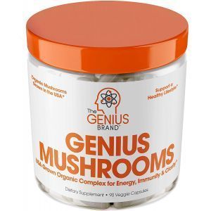 Лечебные грибы, Genius Mushroom, Genius, 90 вегетарианских капсул