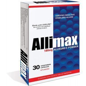 Аллицин в порошке, Allisure, Allimax, биоактивный стабилизированный, 180 мг, 30 вегетарианских капсул
