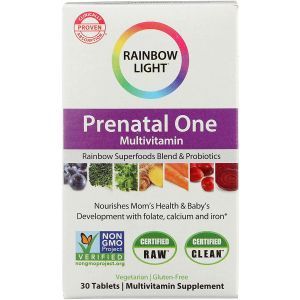 Мультивитамины для беременных, Prenatal One, Rainbow Light, 30 таблеток
