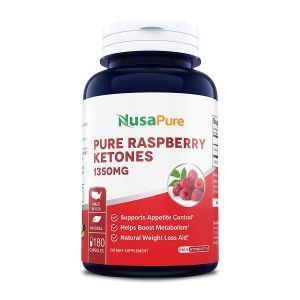 Малиновые кетоны, Raspberry Ketones, NusaPure, 1350 мг, 180 капсул