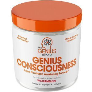 Улучшение памяти и работы мозга, Genius Consciousness, Genius, порошок, вкус арбуза, 79 г