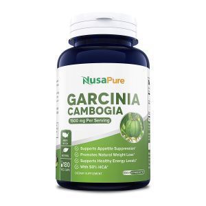 Гарциния камбоджийская, Pure Garcinia Cambogia, NusaPure, 1500 мг, 180 вегетарианских капсул