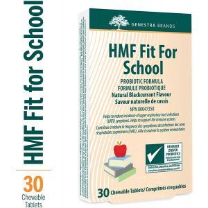 Иммунная поддержка для детей, HMF Fit, Genestra Brands, натуральный вкус черной смородины, 30 жевательных таблеток