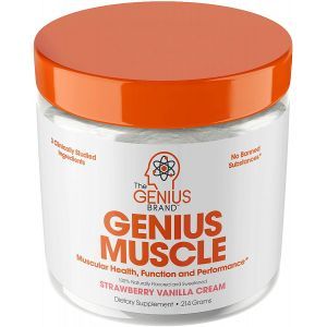 Формула для увеличения мышечной массы, Genius Muscle, Genius, вкус клубнично-ванильного крема, 214 г