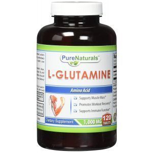 L-глутамин, L-Glutamine, Pure Naturals, 1000 мг, 120 таблеток