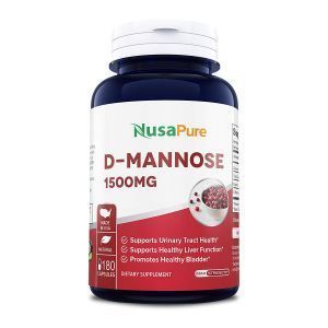 Д-Манноза, D-Mannose, NusaPure, 1500 мг, 180 капсул