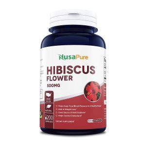 Гибискус, экстракт цветков, Hibiscus Flower, NusaPure, 500 мг, 200 капсул
