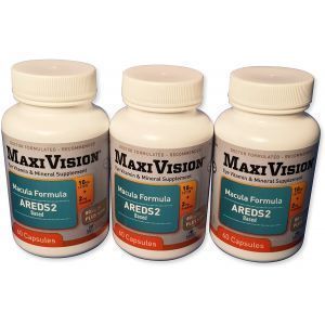 Формула для поддержки здоровья глаз, Areds 2, MedOp MaxiVision, порошок, 3 банки по 277 г 