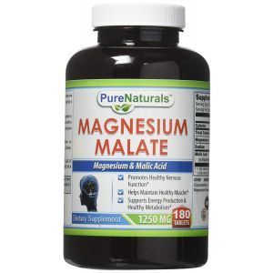 Магния малат с яблочной кислотой, Magnesium Malate, Pure Naturals, 1250 мг, 180 таблеток