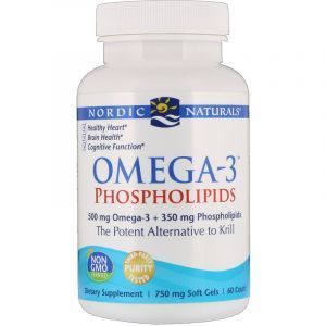 Омега-3 фосфолипиды, Omega-3 Phospholipids, Nordic Naturals, 750 мг, 60 капсул (Default)