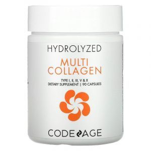 Мульти Коллаген, Hydrolyzed, Multi Collagen, CodeAge, 90 капсул