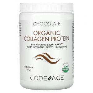 Коллагеновый протеин, Organic Collagen Protein, CodeAge, органик, вкус шоколада, 300 г
