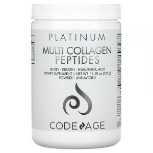 Мульти коллагеновые  пептиды, Platinum, Multi Collagen Peptides, CodeAge, порошок, без вкуса, 326 г
