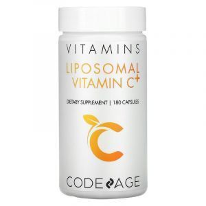 Витамин С+ липосомальный, Liposomal Vitamin C+, CodeAge, 180 капсул

