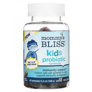 Пробиотик + пребиотик для детей, Kids Probiotic + Prebiotic, Mommy's Bliss, с 2 лет и старше, вкус ягод, 45 жевательных конфет
