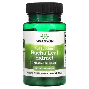 Листья бучу, Buchu Leaf Extract, Swanson, экстракт, полного спектра, 100 мг, 60 капсул