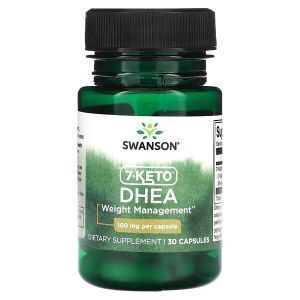 Гормональная поддержка при коррекции веса, 7-Keto DHEA, Swanson, 100 мг, 30 капсул