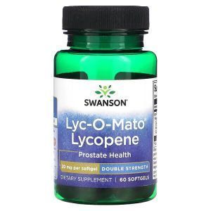 Ликопин, Lyc-O-Mato Lycopene, Swanson, двойная сила действия, 20 мг, 60 капсул