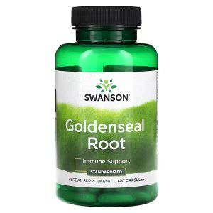 Желтокорень, Goldenseal Root, Swanson, экстракт, 120 капсул