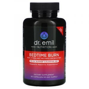 Жиросжигатель + поддержка сна, Bedtime Burn, Dr. Emil Nutrition, 60 капсул
