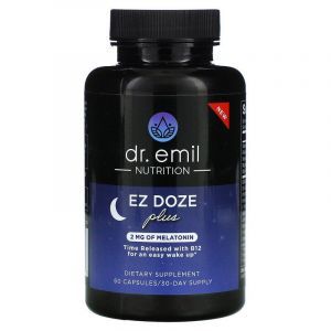 Поддержка сна плюс мелатонин, EZ DOZE, Dr. Emil Nutrition, 60 капсул
