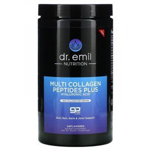 Мульти коллагеновые пептиды плюс гиалуроновая кислота, Multi Collagen Peptides, Dr. Emil Nutrition, без вкуса, 316.5 г
