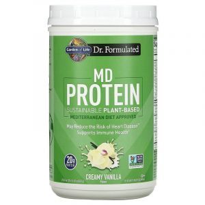 Протеин растительный, MD Protein, Garden of Life, вкус сливочной ванили, 840 г

