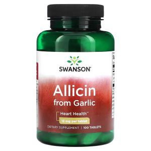 Аллицин из чеснока, Allicin From Garlic, Swanson, 12 мг, 100 таблеток