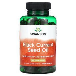 Масло семян черной смородины, Black Currant Seed Oil, Swanson, 500 мг, 180 капсул