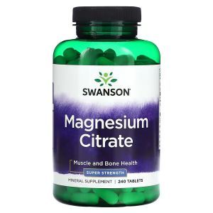 Цитрат магния, Magnesium Citrate, Swanson, 240 таблеток