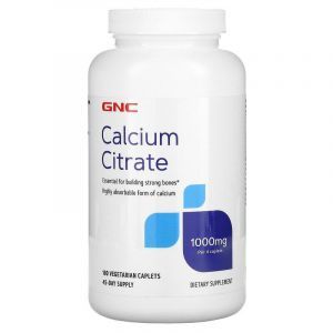 Цитрат кальция, Calcium Citrate, GNC, 1000 мг, 180 вегетарианских капсул