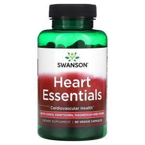 Поддержка сердечно-сосудистой системы, Heart Essentials, Swanson, 90 растительных капсул