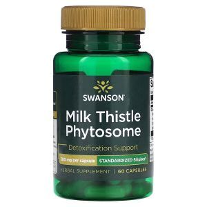 Расторопша, Milk Thistle Phytosome, Swanson,  300 мг, 60 капсул