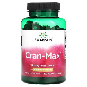 Клюква, Cran-Max, Swanson, суперконцентрированная, 500 мг, 120 растительных капсул
