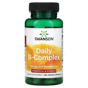 Витамины B-комплекса, Daily B-Complex, Swanson, 100 растительных капсул